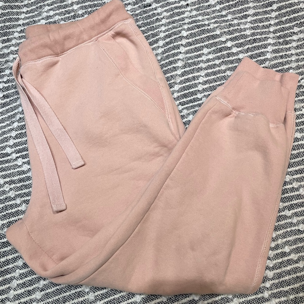 POPPY & PEONIES | Pastel blush Pink Joggers SweatPants Size S/M